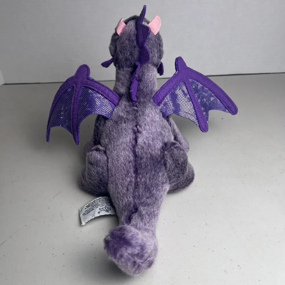 Russ Berrie Purple Pink Dragon Plush Stuffed Animal 7